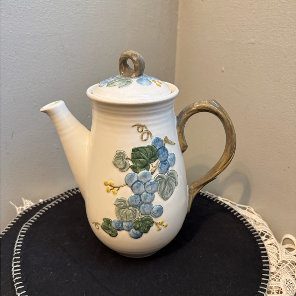 Metlox Floral Ceramic Teapot